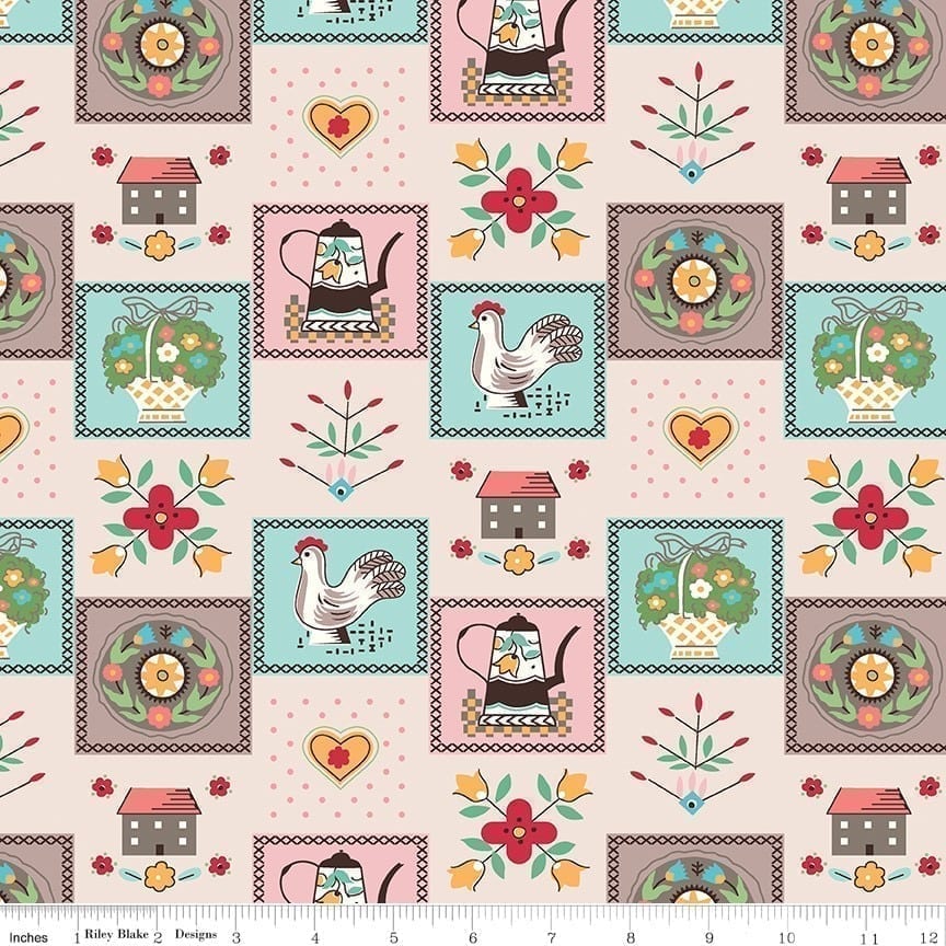 Flea Market Windows Quilt Kit Lori Holt Pre Order Red Heart Designs